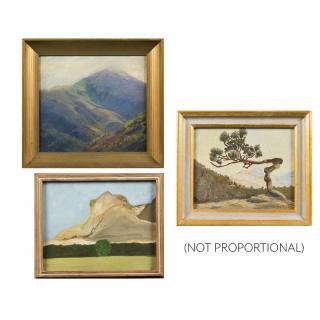 Appraisal: Three Landscape Paintings Incl D Forney Lot of three framed