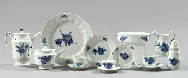 Appraisal: Sixty-Four-Piece Partial Dessert Service consisting of a fifty-eight-piece Royal Copenhagen