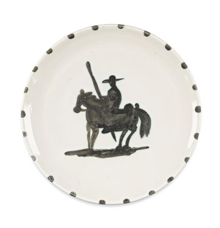 Appraisal: PABLO PICASSO SPANISH - PICADOR Ceramic turned round plate A