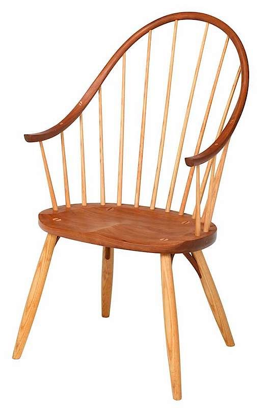 Appraisal: Thomas Moser Continuous Arm Chair American th century cherry and