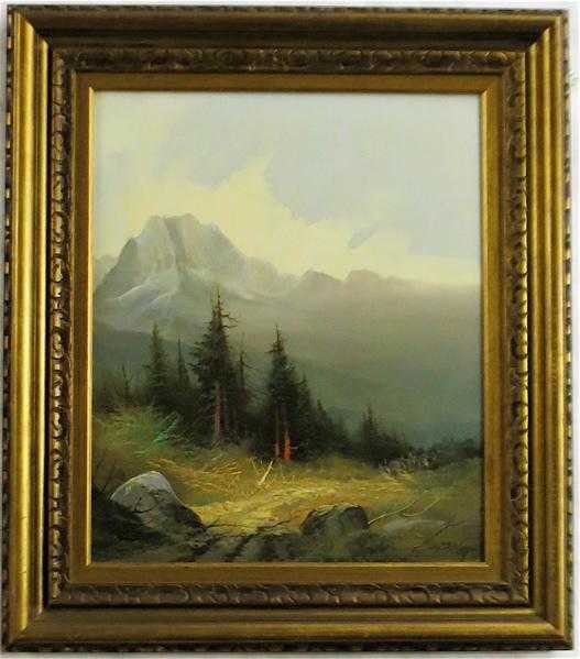 Appraisal: JOSEF KUGLER OIL ON CANVAS German American th century Alpine