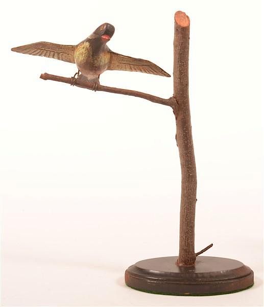 Appraisal: Vintage Folk Art Carving of a Spread Wing Bird Vintage