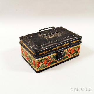 Appraisal: Tole Document Box th century wd dp in Estimate -