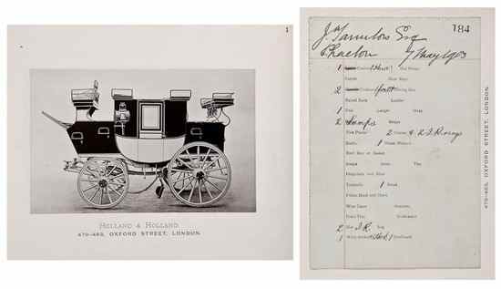 Appraisal: Trade Catalogues - Holland Holland Coach Builders - Oxford Street