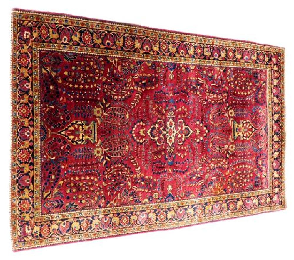 Appraisal: RUG 's Saruk ' x ' wool on cotton with