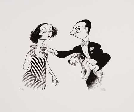 Appraisal: AL HIRSCHFELD The Thin Man Myrna Loy and William Powell