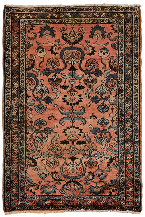 Appraisal: Lilihan Rug Persian th century repeating floral designs on red