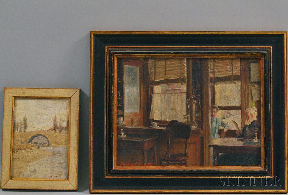 Appraisal: Howard Everett Smith American - Two Framed Paintings Off the