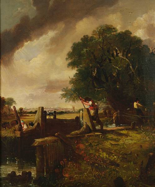 Appraisal: After John Constable R A The lock oil on canvas