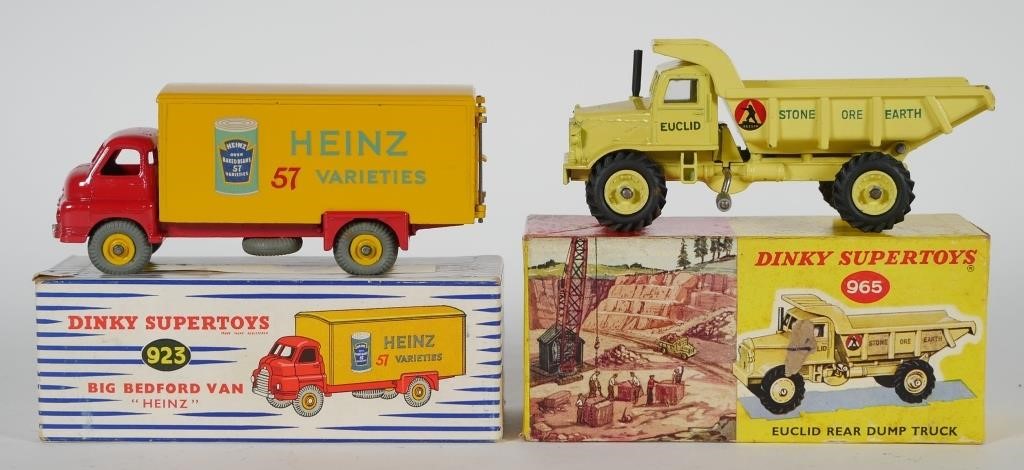 Appraisal: TWO DINKY SUPERTOYS TRUCKS Two vintage Dinky toy trucks Euclid