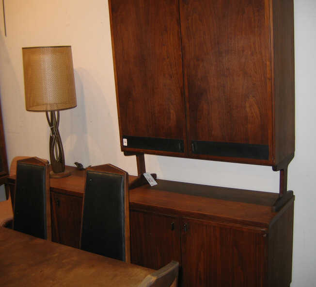 Appraisal: DANISH MODERN DESIGN TWO-MEMBER BUFFET the lower portion with two