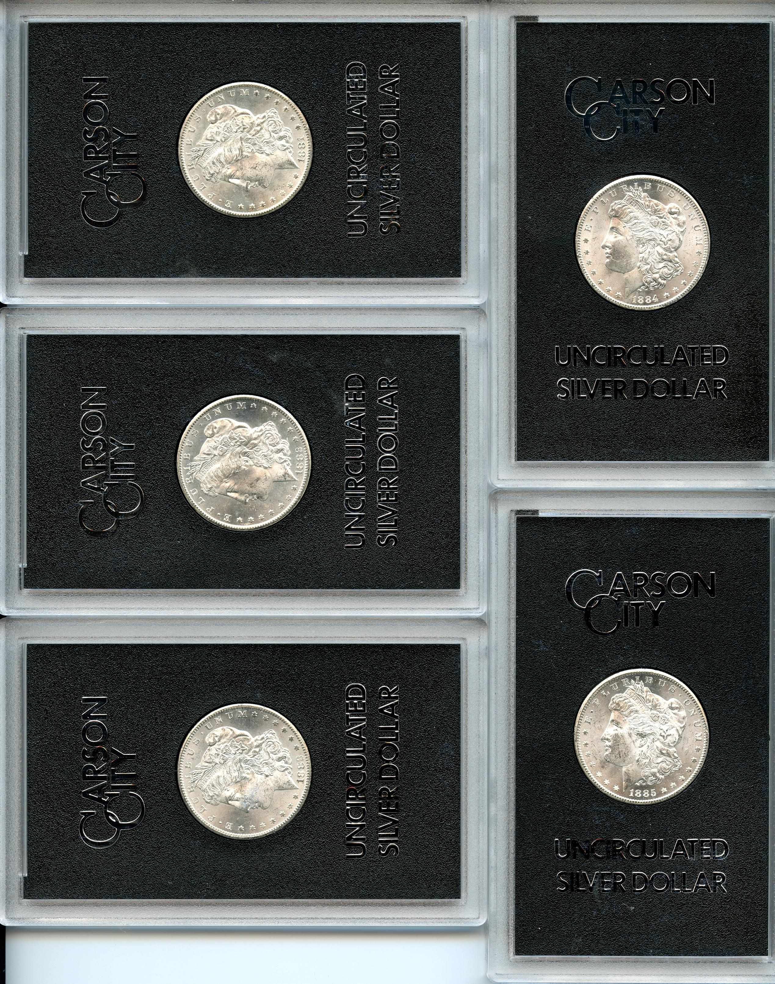 Appraisal: GSA Carson City Morgan Dollars -CC -CC -CC -CC All