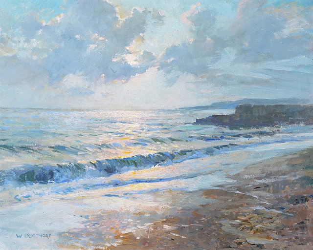 Appraisal: WILLIAM ERIC THORP - 'Seascape' signed oils on board x