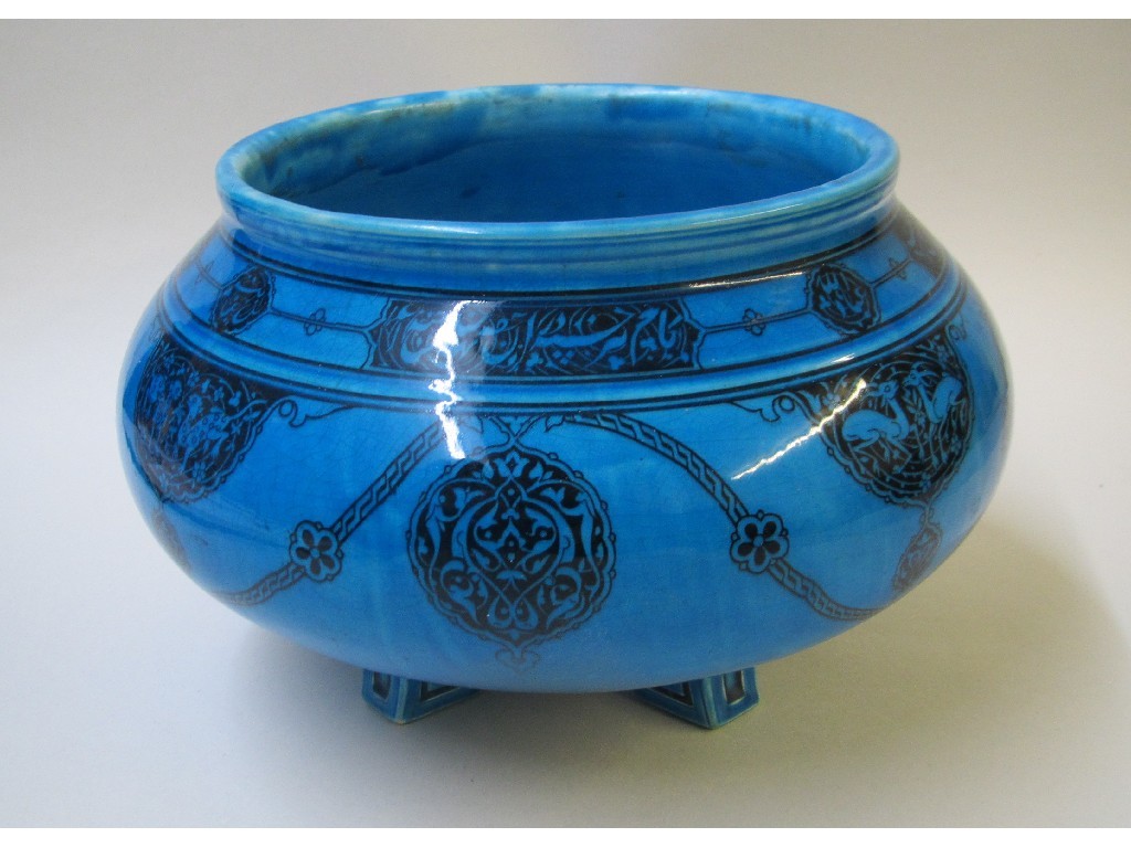 Appraisal: A Minton Persian design bowl printed with calligraphy and pendant