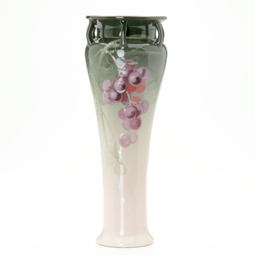 Appraisal: WELLER Fine Eocean vase with five buttresses around rim beautifully