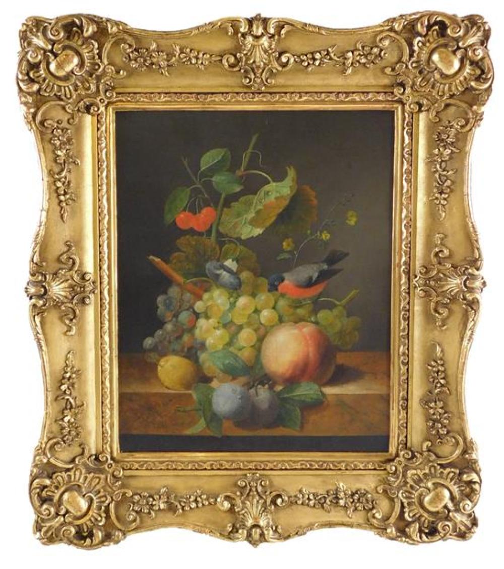 Appraisal: Still Life With Songbird oil on canvas late th early-