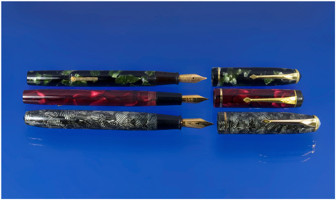 Appraisal: Conway Stewart Conway Stewart Pens Green Black Marble No With