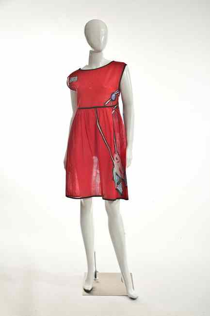 Appraisal: MICHAELE VOLLBRACH LINEN DRESS s size medium retailed Miss Jackson's