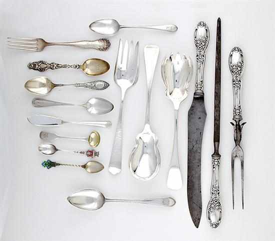 Appraisal: English and American sterling serving pieces -piece salad serving set