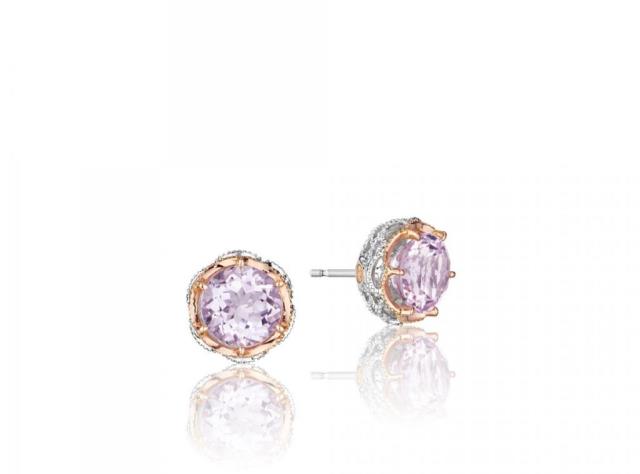 Appraisal: A pair of Tacori K Blushing Rose collection earrings of