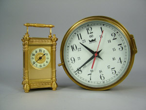 Appraisal: An Edwardian style four glass carriage clock the gilt brass