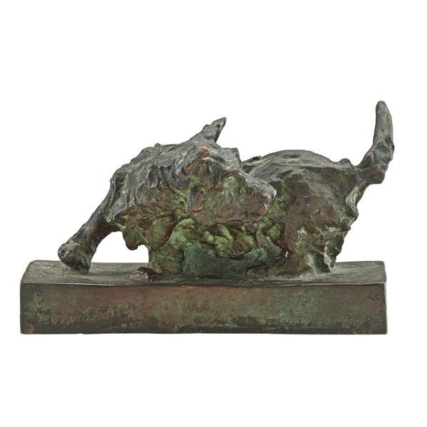 Appraisal: EDITH B PARSONS American - Bronze sculpture of a Scottish