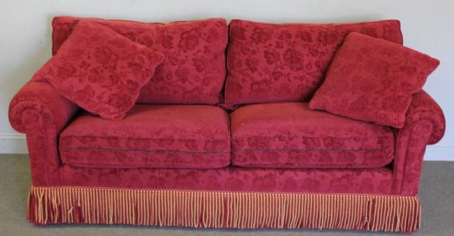 Appraisal: Stickley Art Deco Style Upholstered Sofa From a Scarsdale NY