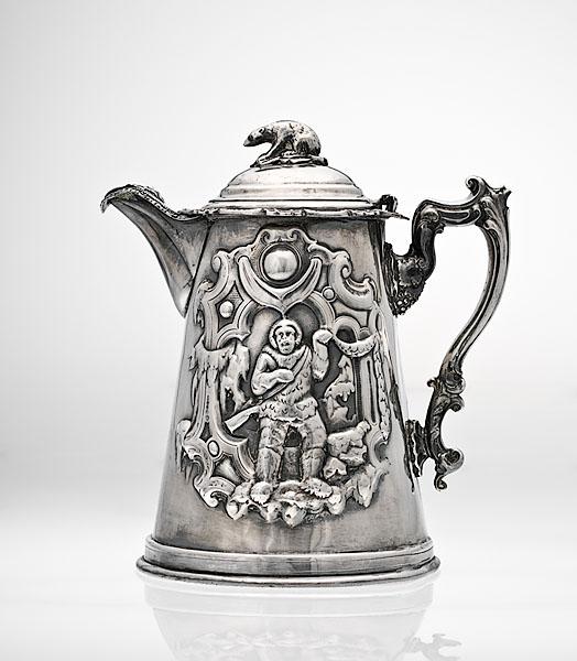 Appraisal: ARCTIC EXPLORATION SILVERPLATE WATER PITCHER ca - by Rogers Bros