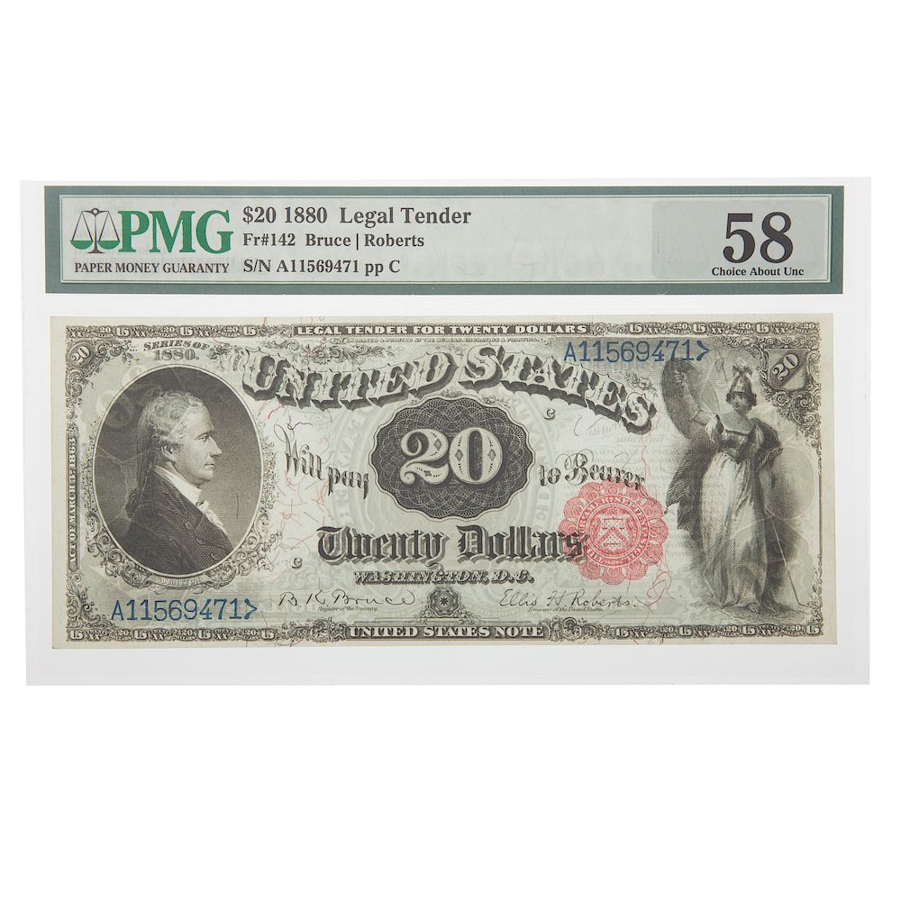 Appraisal: Legal Tender PMG- Legal Tender PMG- with vibrant printing and