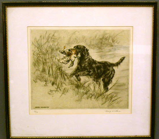 Appraisal: Print of a retriever signed and numbered Henry Wilkinson x