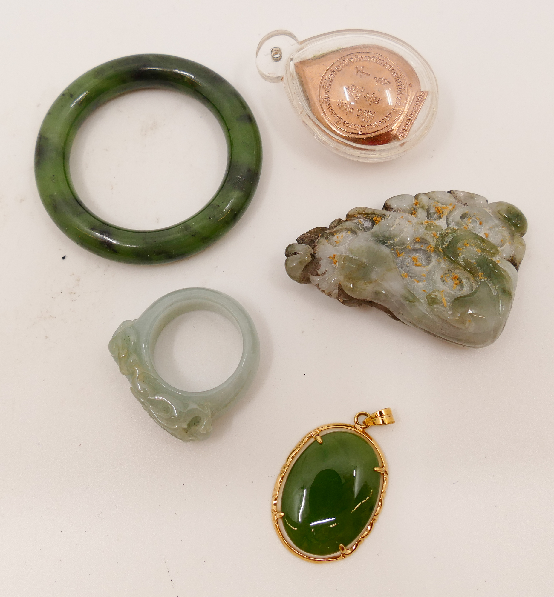 Appraisal: Box Jade Jewelry Carvings