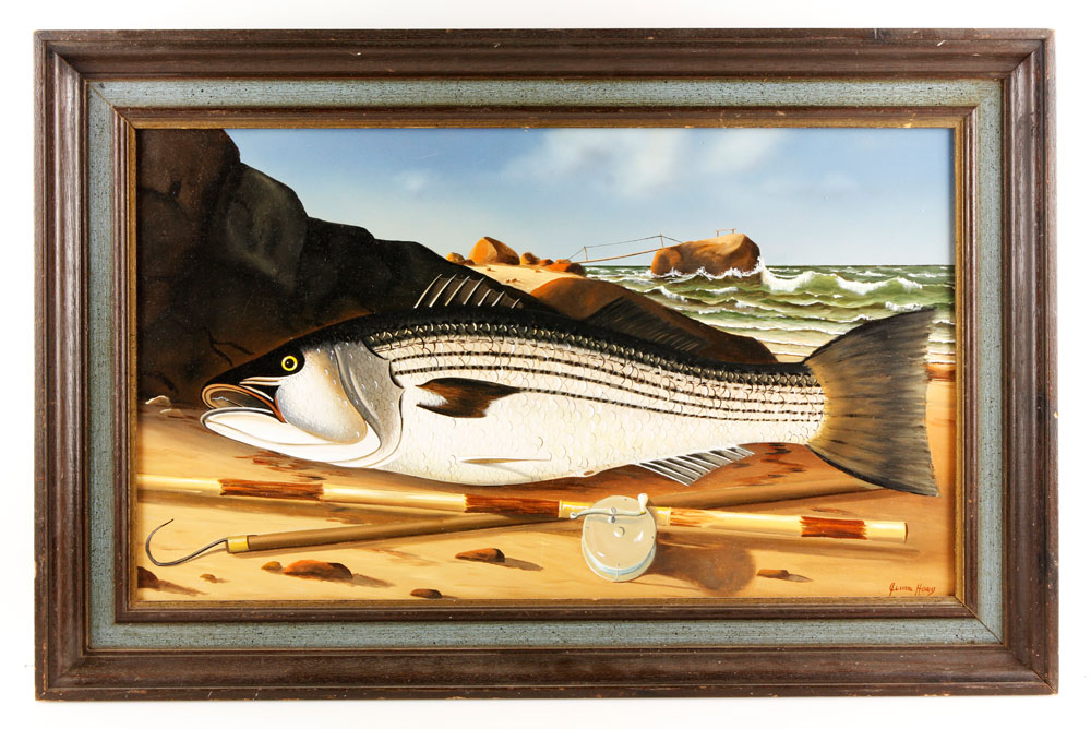 Appraisal: - Howes Sea Bass and Fishing Rod O C Jerome