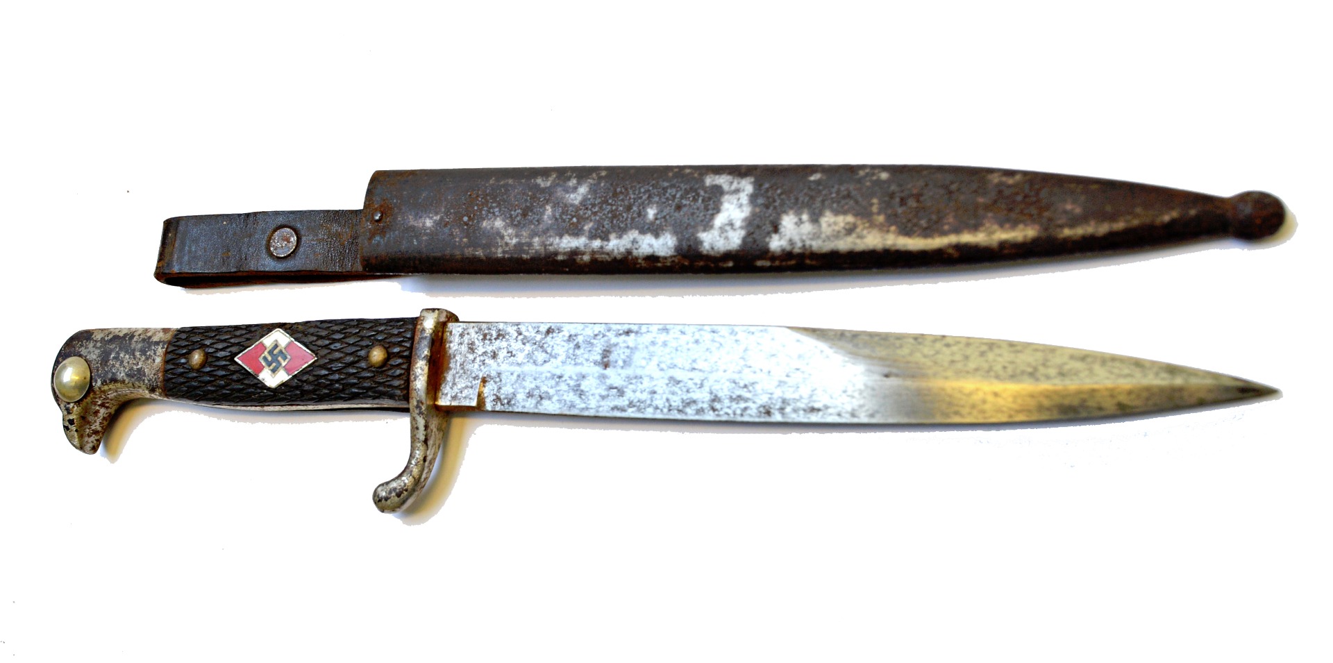 Appraisal: An unusual German Hitler Youth knife with single edged steel