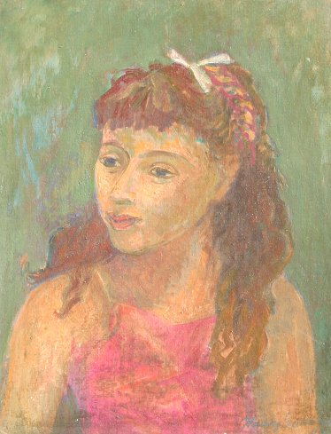 Appraisal: GOTTLIEB Harry American - Portrait of Girl OIL CB ''