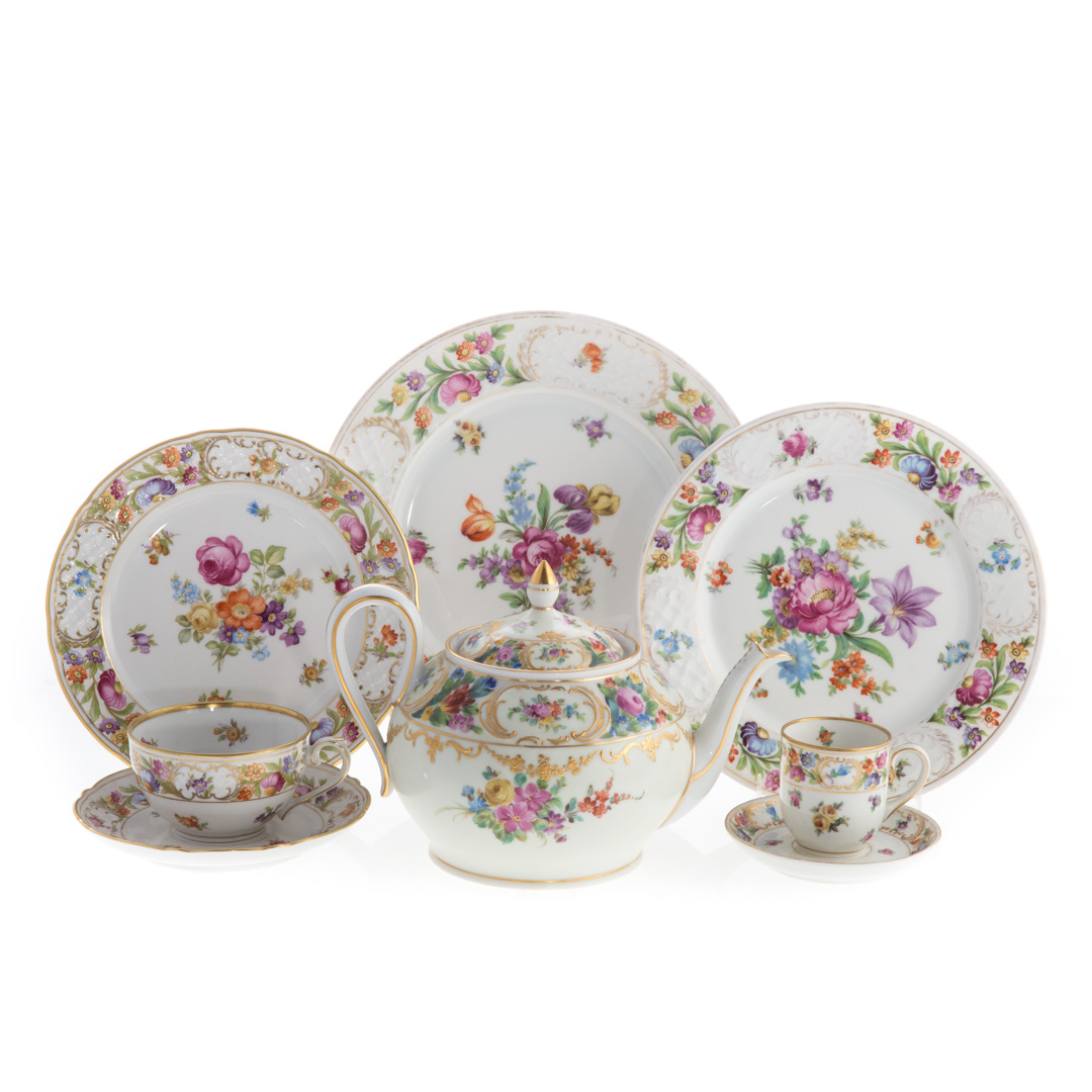 Appraisal: Schumann porcelain partial dinner dessert service piece assembled service comprising