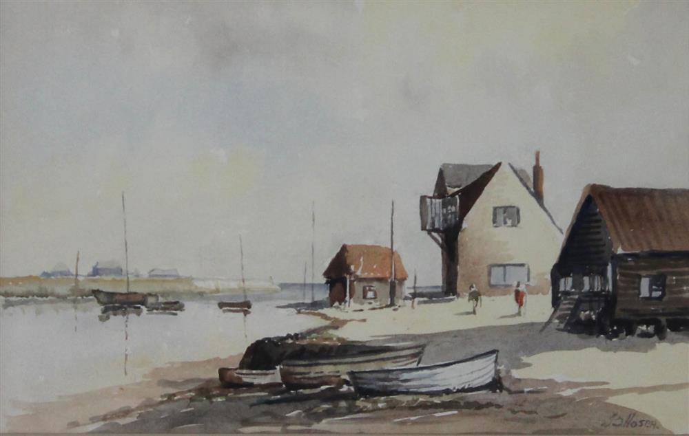 Appraisal: S J HOSEN TH C THE SHORE WALBERSWICK Watercolor x