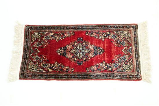 Appraisal: ORIENTAL RUG Ca - s Sarouk Red ground Added fringe