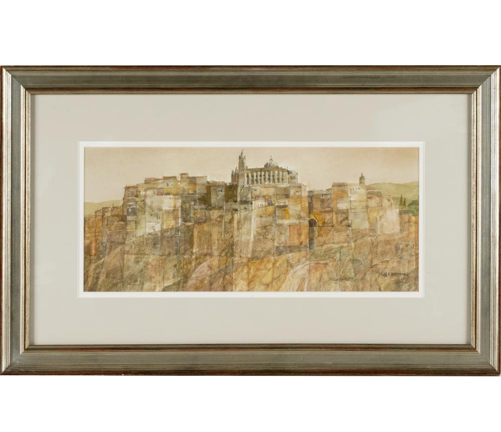 Appraisal: GERALD F BROMMER - THE ESSENCE OF TUSCANY watercolor and