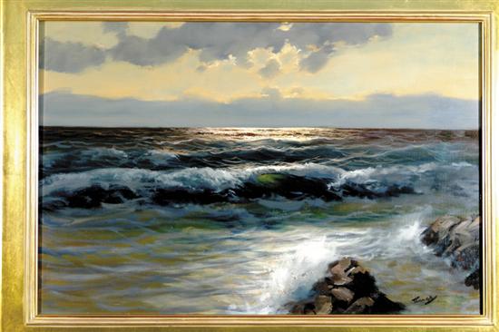 Appraisal: Frederick Judd Waugh New Jersey Massachusetts - SEASCAPEoil on canvas