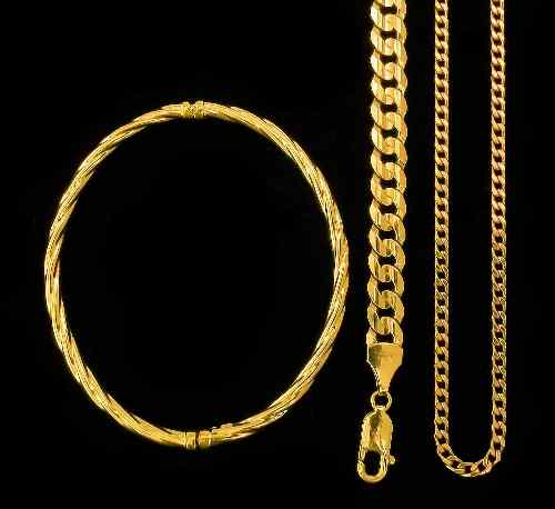 Appraisal: A modern ct gold mm chain link necklet weight grammes