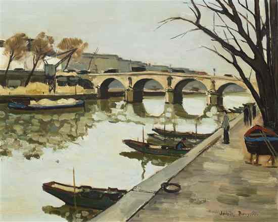 Appraisal: Jacques Bouyssou French - La Seine Paris oil on canvas