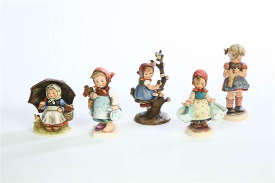 Appraisal: FIVE HUMMEL FIGURES Mother Darling h Stitch In Time h