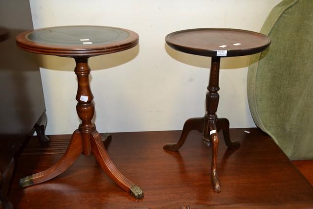 Appraisal: COLLECTION OF TRIPOD BASED OCCASIONAL TABLE AND A STANDARD LAMP