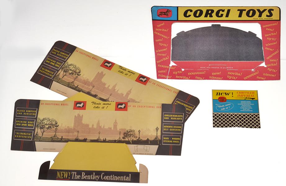 Appraisal: X CARDBOARD SIGNS INCLUDING CORGI BENTLEY CONTINENTAL DISPLAY SIGNS CORGI