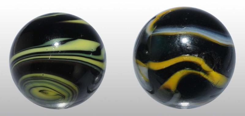 Appraisal: Lot of Christensen Marbles Description Black white and yellow Condition