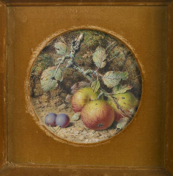 Appraisal: William Hough British - A still life with apples signed