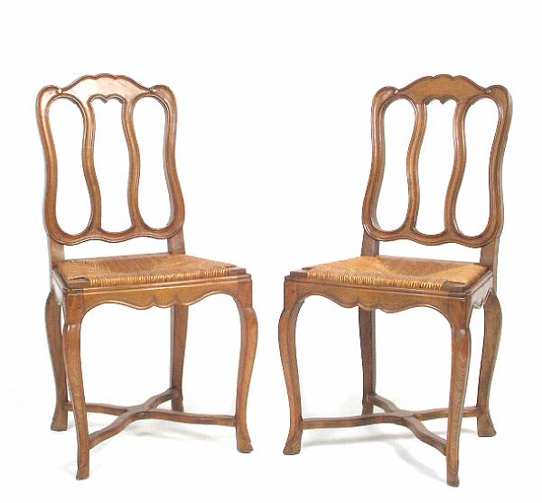 Appraisal: A French Provincial fruitwood side chair height in width in