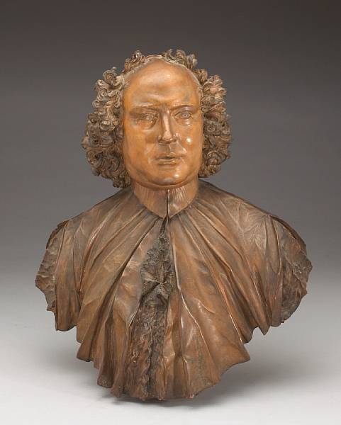 Appraisal: A French terracotta bust of a noble cleric school of