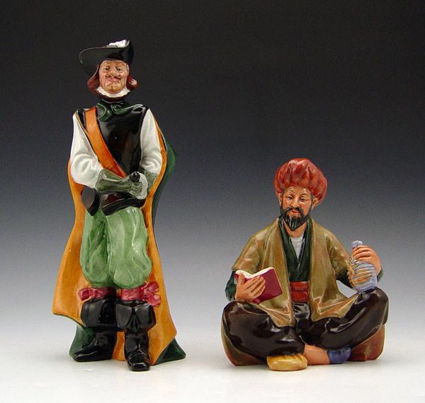 Appraisal: ROYAL DOULTON CAVALIER OMAR KHAYYAM FIGURINES To include HN Cavalier