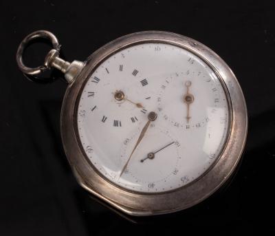 Appraisal: A George III silver pair cased pocket watch the white